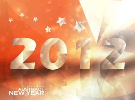 Year 2012  stars vector background, creative illustration eps10のイラスト素材