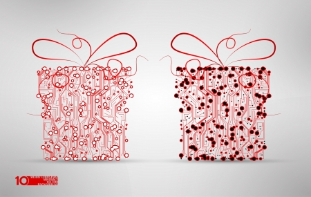 circuit board vector background, technology illustration, holidays gift eps10のイラスト素材