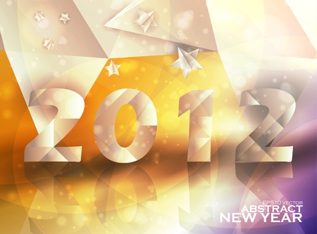 Year 2012  stars vector background, creative illustration eps10のイラスト素材