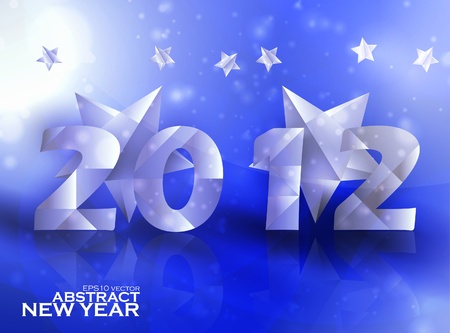 Year 2012  stars vector background, creative illustration eps10のイラスト素材
