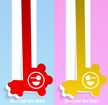 interesting sticker,  eps10のイラスト素材