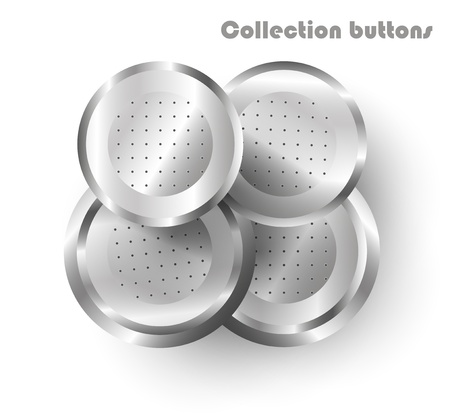 vector steel web buttonsのイラスト素材