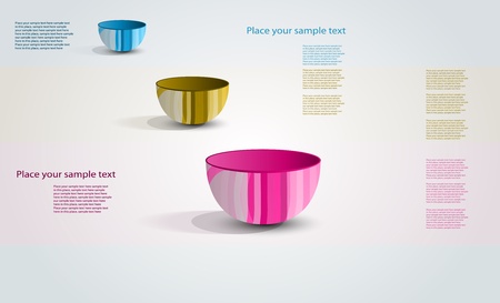 eps10 abstract colored tableware, prepare event kitchen, dishware on table のイラスト素材