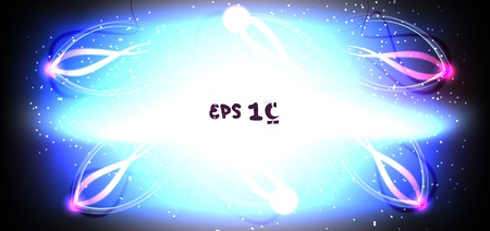 Abstract energy, particles of energy radiated from the center of the nucleus, eps10のイラスト素材