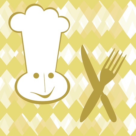 cook background cutlery illustration pink, chef dining knife fork のイラスト素材
