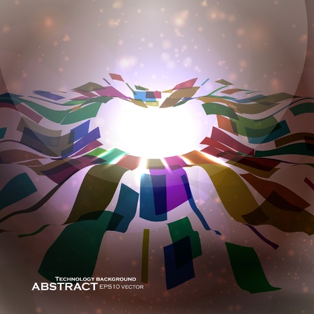 Abstract vector background, futuristic colorful strip, technology illustration eps10のイラスト素材