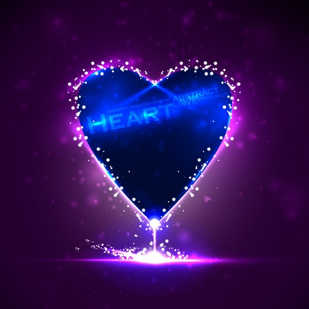 Futuristic heart, abstract background, vector illustration eps10のイラスト素材