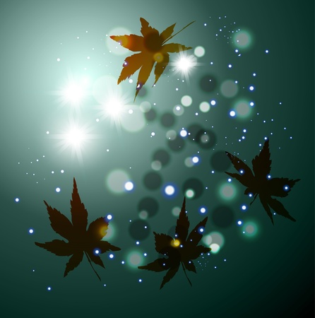 Fantasy autumn background, colorful environment leaf eps10のイラスト素材