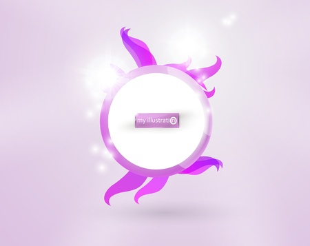 Creative dynamic element frame with abstract leaves, banner illustration eps10のイラスト素材