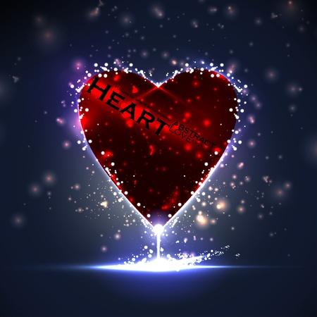 Futuristic heart, abstract background, vector illustration eps10のイラスト素材