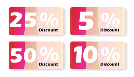 Offer discount cards, for special shopping, set percents eps10のイラスト素材