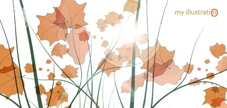Leaves background, colorful environment leaf, eco illustration eps10のイラスト素材