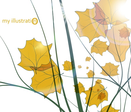 Leaves background, colorful environment leaf, eco illustration eps10のイラスト素材