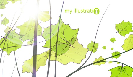 Leaves background, colorful environment leaf, eco illustration eps10のイラスト素材
