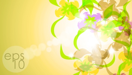 Floral background, creative floral abstrac leaf.... eps10のイラスト素材