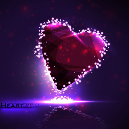Futuristic heart, abstract background, vector illustration eps10のイラスト素材