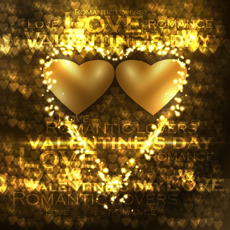 Vector valentines hearts illustration, abstract background , futuristic heart eps10のイラスト素材