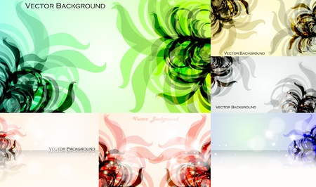 set for floral vector background, abstract stylish illustration eps10のイラスト素材
