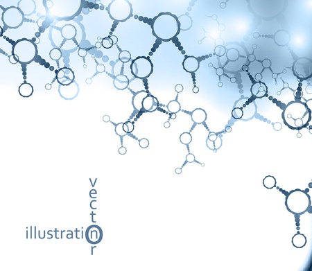 Futuristic dna, abstract molecule, cell illustration eps10のイラスト素材