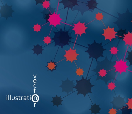 Futuristic dna, abstract molecule, cell illustration eps10のイラスト素材