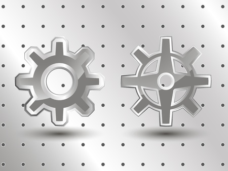 Mechanical object illustration, technical industry backgroundのイラスト素材