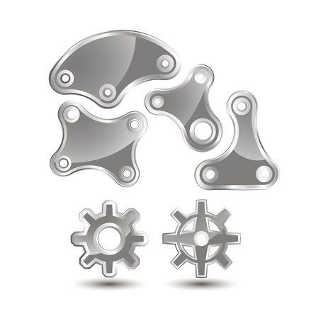 Mechanical object illustration, technical industry backgroundのイラスト素材