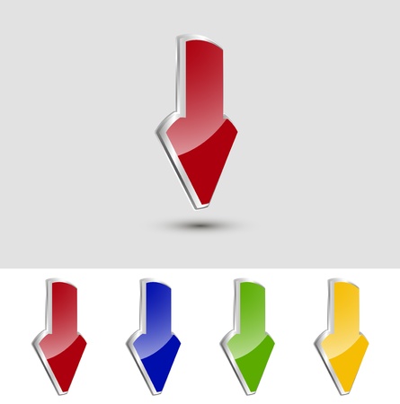 Vector metallic pointer, can to edit and change.のイラスト素材