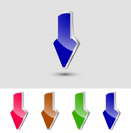 Vector metallic pointer, can to edit and change.のイラスト素材