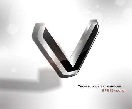 Abstract background with 3D technological object vector icon and place for your text, eps10のイラスト素材