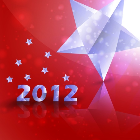 Year 2012  stars background, creative illustrationの写真素材
