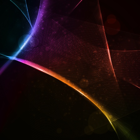 Abstract background, shiny space, futuristic wave illustrationの写真素材