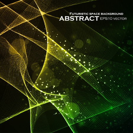 Abstract vector background, shiny space, futuristic wave illustration eps10のイラスト素材