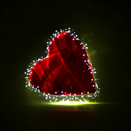 Futuristic heart, abstract backgroundの写真素材