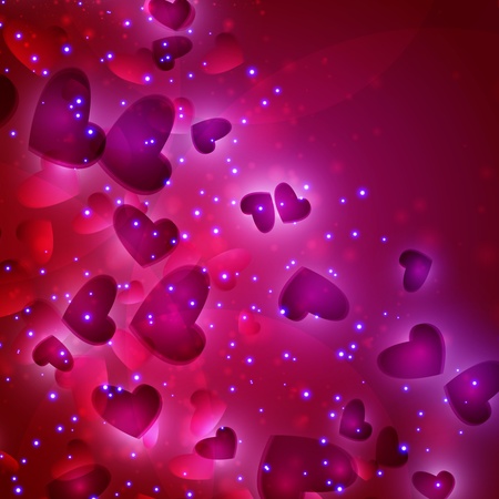 Valentines Hearts backgroundの写真素材