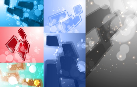 set for abstract background, stylish futuristic illustrationの写真素材
