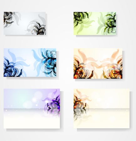 set for floral background, abstract stylish illustrationの写真素材