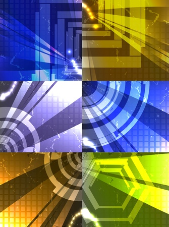 set for abstract background, technology futuristic illustrationの写真素材