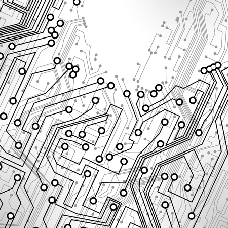 circuit board background, technology illustrationの写真素材