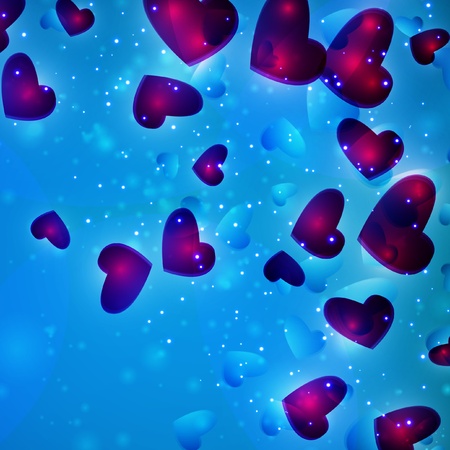 Valentines Hearts backgroundの写真素材