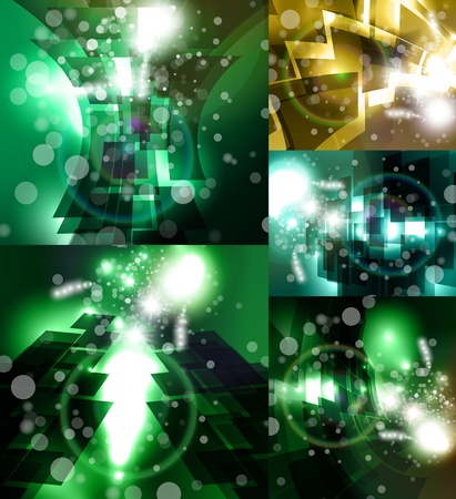 set for abstract background, stylish futuristic illustrationの写真素材