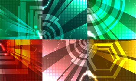 set for abstract background, technology futuristic illustrationの写真素材