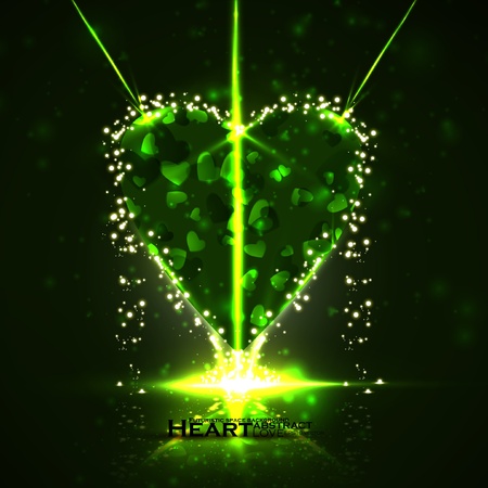 Futuristic heart, abstract background, vector illustration eps10のイラスト素材
