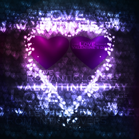 Vector valentines hearts illustration, abstract background , futuristic heart eps10のイラスト素材