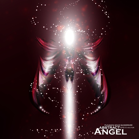 Angel vector futuristic background, wing illustration eps10のイラスト素材