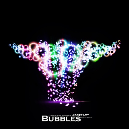 Abstract background, colorful lights bubble, dynamic element.のイラスト素材