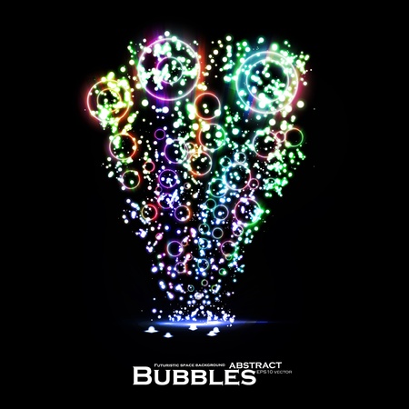 Abstract  background , colorful lights bubble, dynamic element.のイラスト素材