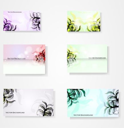 set for floral background, abstract stylish illustration のイラスト素材