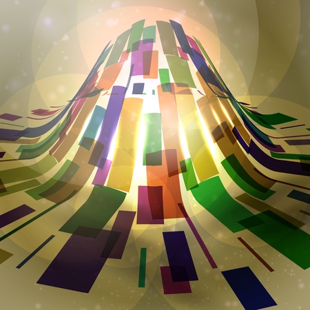 Abstract background, futuristic colorful strip, technology illustration の写真素材