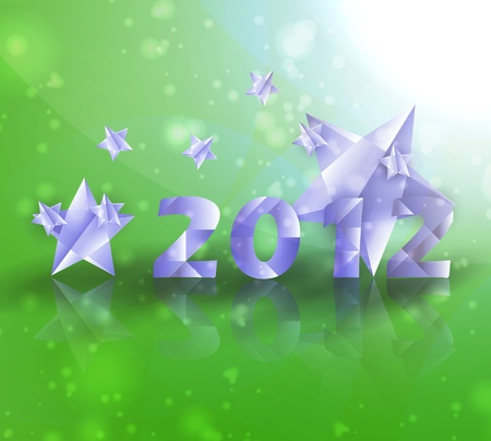 Year 2012  stars background, creative illustration の写真素材