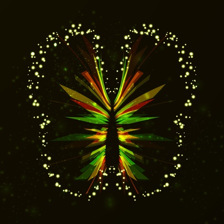 Shiny Butterfly abstract, futuristic colorful strip, stylish illustrationの写真素材